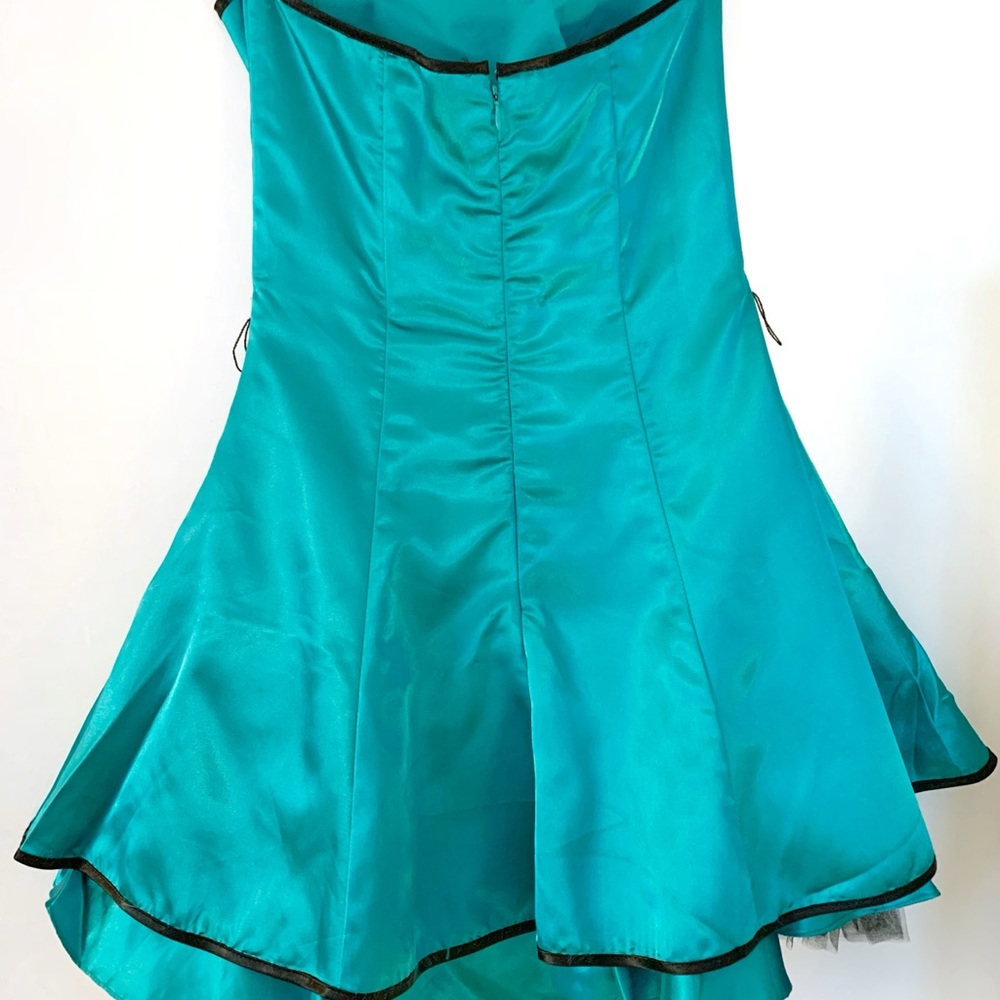 Tommy Hilfiger Strapless Party Dress Teal Black - Picture 5 of 14
